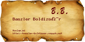 Baszler Boldizsár névjegykártya